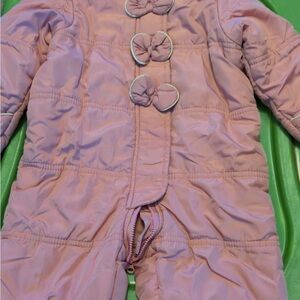 First Impressions Pink Snowsuit with Fur Trim